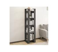 vidaXL Bibliothèque/Séparateur de pièce Gris 41x35x160 cm Pin solide