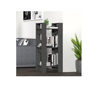 vidaXL Bibliothèque Séparateur - Gris