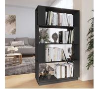 vidaXL Bibliothèque séparateur de pièce 80x25x132 cm Pin solide Gris