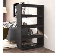 vidaXL Bibliothèque/Séparateur de pièce Gris 80x35x135 cm Pin massif 810891
