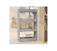 vidaXL Bibliothèque/séparateur de pièce gris béton bois d'ingénierie 811659