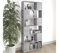 Bibliothèque Séparateur de pièce Gris béton Bois d ingénierie Gris béton G
