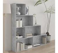 Bibliothèque Séparateur de pièce Gris béton Bois d ingénierie Gris béton G