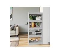 vidaXL Bibliothèque/Séparateur - Gris béton 60x30x135 cm