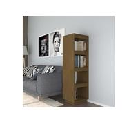 vidaXL Bibliothèque/Séparateur de pièce Marron miel 40x35x135 cm Pin