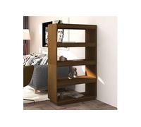 vidaXL Bibliothèque/Séparateur de pièce Marron miel 80x35x135 cm