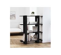 vidaXL Bibliothèque/Séparateur de pièce Noir 100x30x123,5 cm