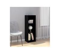 vidaXL Bibliothèque/Séparateur de pièce Noir 36x33x110 cm Pin massif