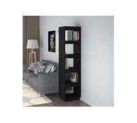 vidaXL Bibliothèque/Séparateur Noir