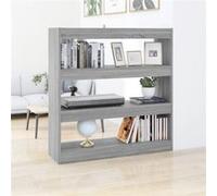 vidaXL Bibliothèque/Séparateur de pièce Gris Sonoma 100x30x103 cm