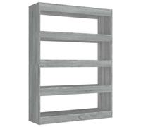 Bibliothèque/Séparateur de pièce sonoma gris 100x30x135 cm