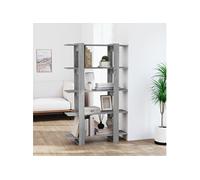 vidaXL Bibliothèque/Séparateur de pièce Sonoma gris 100x30x160 cm