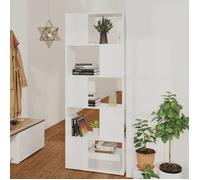 Bibliothèque séparateur de pièce - vidaXL - Blanc - 60x24x155 cm - Bois d'ingénierie - Design ouvert
