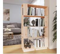 Bibliothèque/Séparateur de pièce - vidaXL - Étagère haut, pour salon - bois de pin massif - 80 x 25 x 132 cm@bnc81d