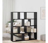 Bibliothèque sobre aspect chêne noir 132 x 29 x 141.5 cm - Bibliothèques FR5266070 2parcel