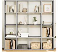 Bibliothèque sobre Gris Sonoma 137,5x29x137,5 cm Bois composite - Bibliothèques FR2989717 2parcel