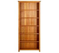 Bibliothèque - Solide&Luxe - Placard Étagère livres - Bois de chêne massif - Marron - 80 x 22 5 x 180 cm - 6 étagères（73331）