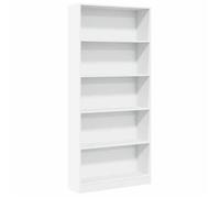 Bibliothèque - Solide&Luxe - Placard Étagère livres - Bois d'ingénierie - Blanc - 80 x 24 x 176 cm - compartiments ouverts（75285）