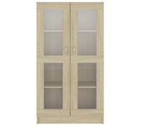 Bibliothèque SOLOMOON, CHIC Armoire à vitrine - Meuble de salon - Chêne sonoma 82,5x30,5x150 cm, Bois ingénierie BB187