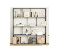 vidaXL Bibliothèque sonoma gris – 132 x 29 x 141,5 cm – bois d'ingénierie