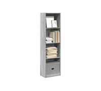 vidaXL Bibliothèque Sonoma 40x24x143 cm bois d'ingénierie gris