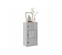 Bibliothèque sonoma gris 40x24x77 cm bois d ingénierie