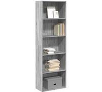 vidaXL Bibliothèque Sonoma Gris 60x30x189 cm Bois d'ingénierie, étagère, étagère à Livres, Support de Livre, Armoire de Rangement