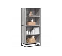 Bibliothèque sonoma gris 60x35x139 cm bois d ingénierie