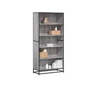 vidaXL Bibliothèque Sonoma Gris 80,5x35x170,5 cm Bois d'ingénierie, étagère à Livres, Porte-Livres, Support à Livres, Armoire de Rangement