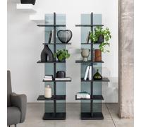 Bibliothèque Step en verre fumé 0/79 PEZZANI