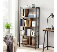 Bibliothèque style industriel 74 x 30 x 154.5 cm Étagère de rangement à 4 niveaux Meuble de rangement sur pied LBC12BX VASAGLE