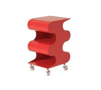 Bibliothèque Table de chevet polyvalente, petite bibliothèque mobile(Red)