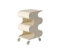 Bibliothèque Table de chevet polyvalente, petite bibliothèque mobile(White)