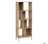 Bibliothèque ""Tasso"" 8 cases 63x159cm effet bois naturel - 5five