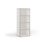Bibliothèque Tetrix, 40x100cm avec 4 compartiments, Blanc, Vicco 56546