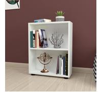 Bibliothèque Vara à 2 niveaux 72 x 55 x 20 cm blanc