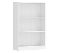 VASAGLE Bibliothèque à 3 étages avec étagères réglables, Bibliothèque pour Enfants et Espace de Rangement pour Bureau à Domicile, 60 x 24 x 93 cm, Blanc LBC105T14