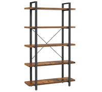 Bibliothèque VASAGLE - Style Industriel - Marron Rustique et Noir - 105 x 33,5 x 177,5 cm