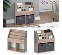 VICCO Bibliothèque enfant Luigi 33176 - Blanc 72x79 cm, sans boîtes pliantes