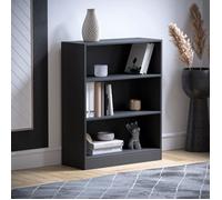 Bibliothèque Vida Designs Home Discount noire 60 x 24 x 75 cm, 3 étagères, bois/MDF