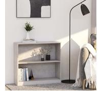 Bibliothèque - vidaXL - Gris béton - 80 x 24 x 75 cm - 2 étagères - Design contemporain