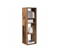 vidaXL Bibliothèque Vieux Bois 34x31x112 cm Bois d'ingénierie, Armoire de Rangement, étagère de Rangement, unité de rayonnage, étagère à Livres