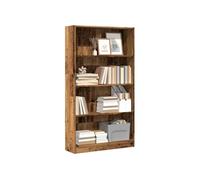 Vidaxl Bibliothèque Vieux Bois 80x24x143 Cm Bois D'ingénierie Marron