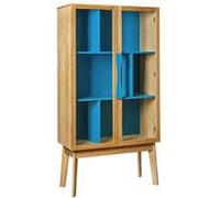 Paris prix Bibliothèque vitrine Avon - Chêne et bleu