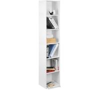 Bibliothèque WOLTU en MDF avec 6 compartiments de rangement - Blanc