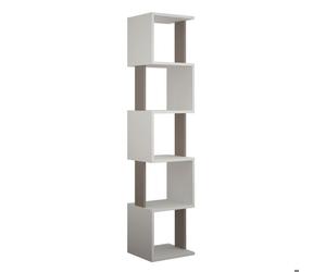 Bibliothèque Woody Fashion : 100% panneaux de particules mélaminés d'une épaisseur de 18mm. Dimensions : 35x161x30cm :