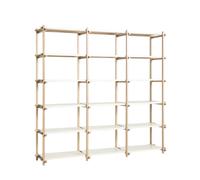 Bibliothèque Woody Shelving 2.0, Grand , Blanc Amande/acier