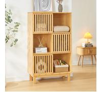Bibliothèque Ypäjä bambou 126 x 76 x 33 cm naturel