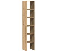 Bibliothèques 2 pcs Empilable Chêne Bois d'Ingénierie | Étagères multi-niveaux,assemblage côte à côte ou empilé,placard salon cuisine salle de bains,fixation murale incluse