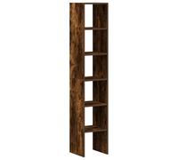 Bibliothèques 2 Pcs Empilables Chêne Fumé Bois d'Ingénierie | Surface lisse, résiste à l'humidité, déformation et fendillement, fixation murale fournie, nettoyage au chiffon humide